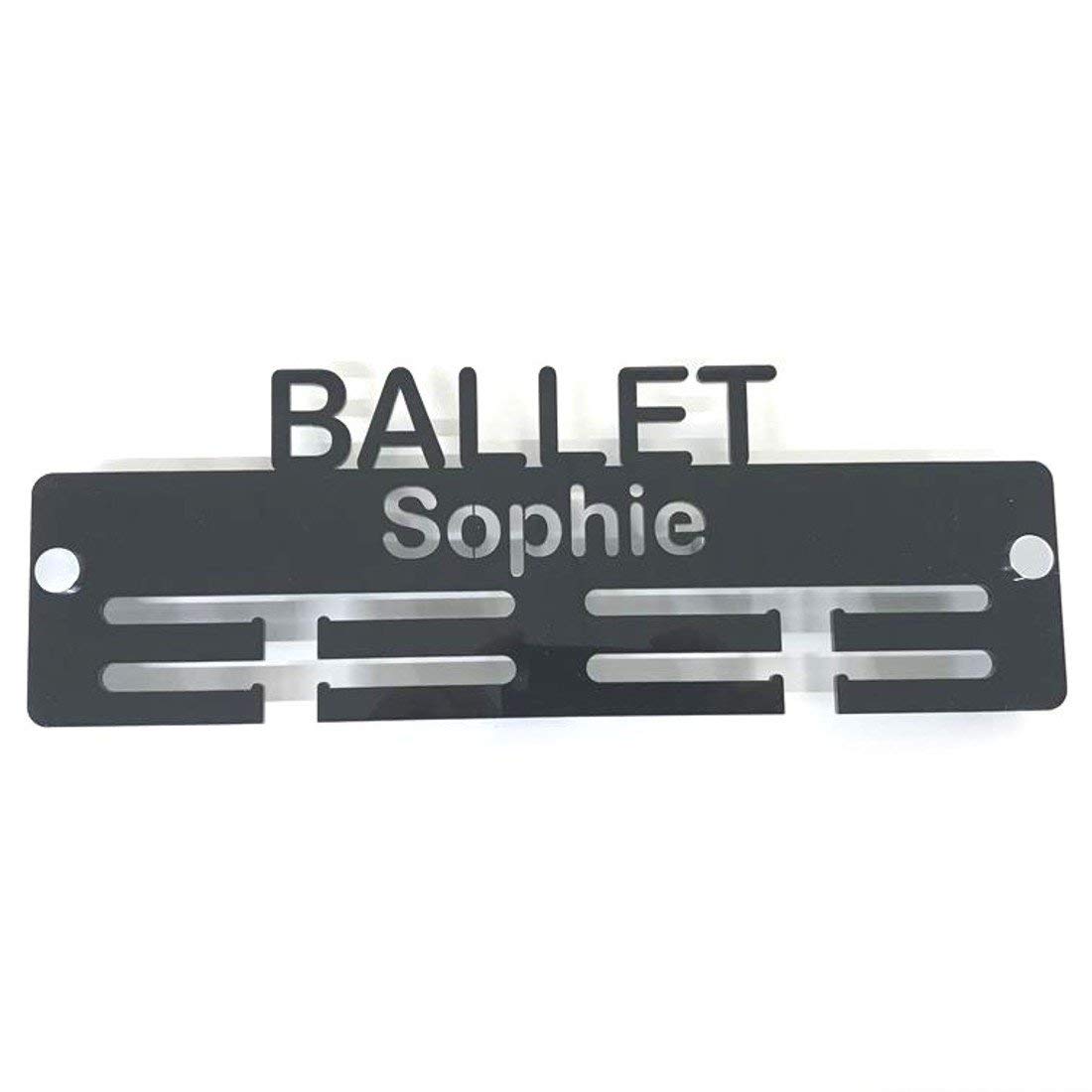 Super Cool Creation Medaillen-Aufhänger "Ballett", personalisierbar, Schwarz