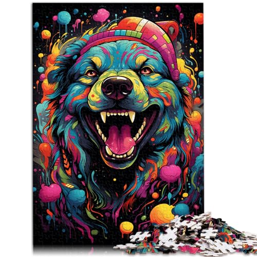 Spielzeug Puzzle Farbmalerei Hund 1000 Teile Puzzle Erwachsene Puzzle Geschenke Holzpuzzle Weihnachtswunschliste mit Weihnachtsmann 1000 Teile (50x75cm)