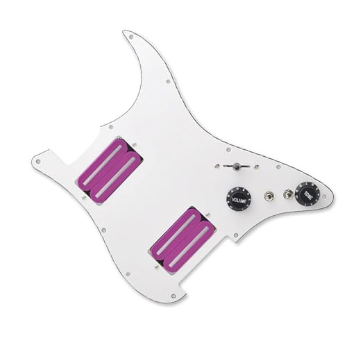 Standard-Pickguard-Tonabnehmer HH-Coil Splitting Schlagbrett für E-Gitarre, zwei mit Humbuckern beladene, vorverdrahtete Schlagplatte (Color : N)