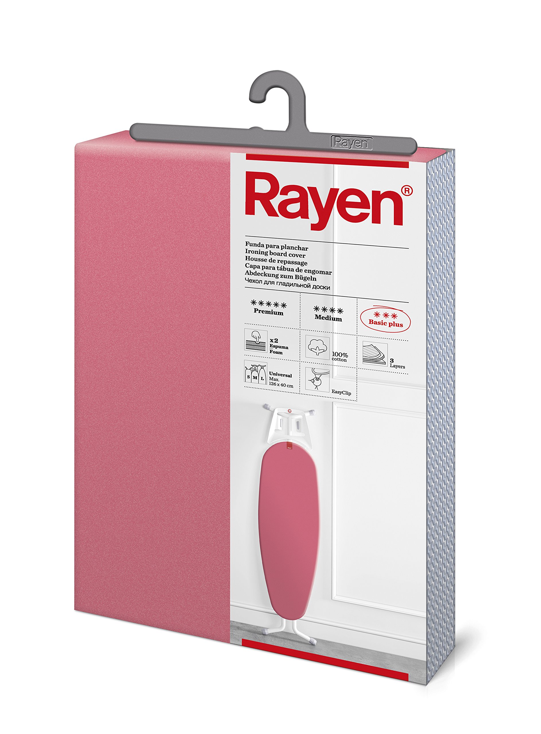 Rayen 6275.04 Schutzhülle Bügeltischbezug Basic Plus, Fuchsia