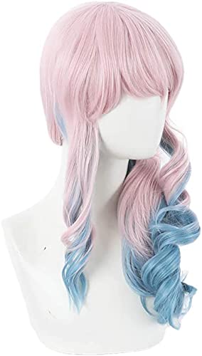 LINLINCD-Anime Coser Wig Anime Akudama Drive Cosplay Perücken Cosplay Lang Synthetic Haar+Perücke Cap (Black) Halloween Karneval Party (Color : Pink)