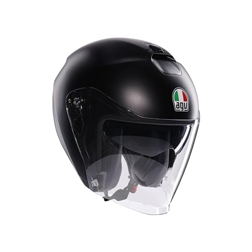 AGV - IRIDES E2206, Motorrad Jet-Helmet, Unisex, Matt Black, L