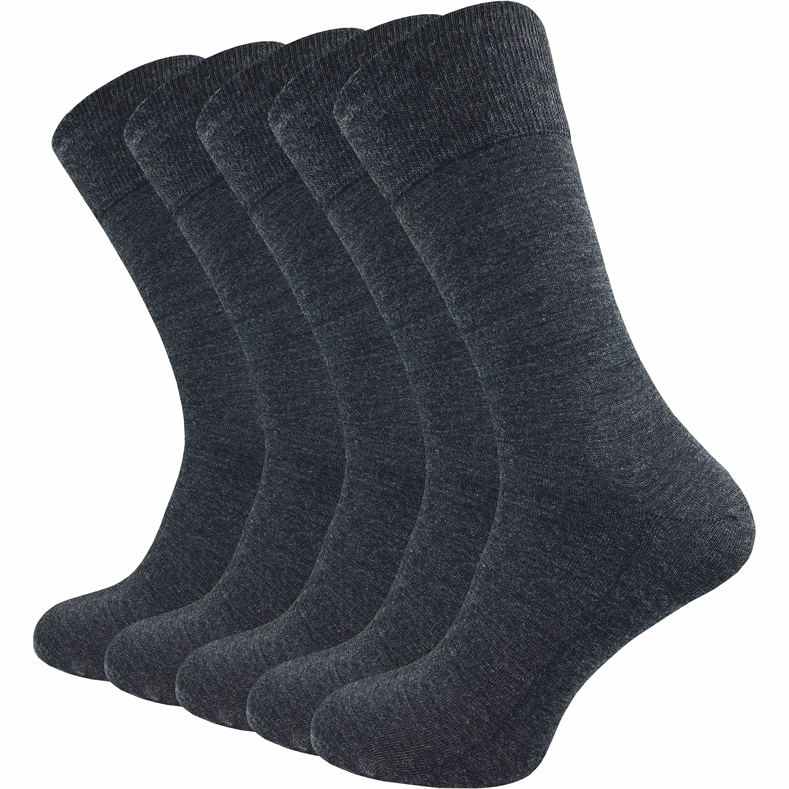 GAWILO Merino Socken für Herren aus 64% Schurwolle | 5 Paar hochwertige Strümpfe aus Merino Wolle kühlen im Sommer und wärmen im Winter (47-50, grau)