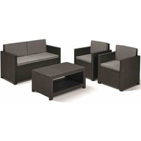 Allibert Lounge-Set Monaco 4tlg, braun/taupe