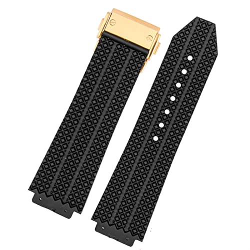 OPKDE Uhrenarmband für Hublot Big Bang Silikon-Uhrenarmband, 26 mm x 19 mm, 25 mm x 17 mm, wasserdicht, Gummi-Uhrenarmband, 25-17mm, Achat