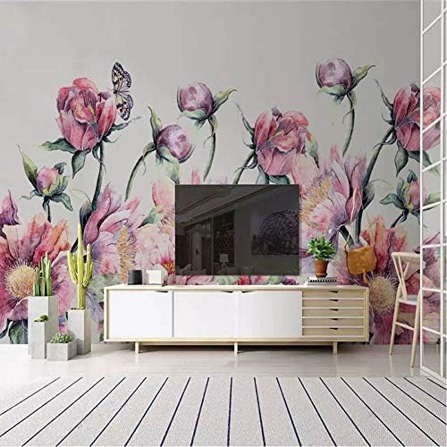 Rosenblüte Schmetterling 3D Tapeten Wanddekoration Fototapete Sofas Wohnzimmer Wandbild Schlafzimmer-200cm×140cm