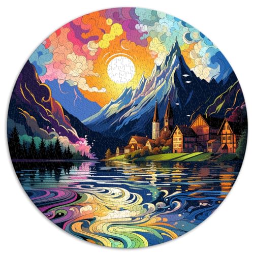 Puzzles Hallstatt buntes Puzzle 1000 Teile für Erwachsene 67,5x67,5cm Puzzlespaß für Zuhause, Aktivitäten, Geburtstagsgeschenk, Reisegeschenke,