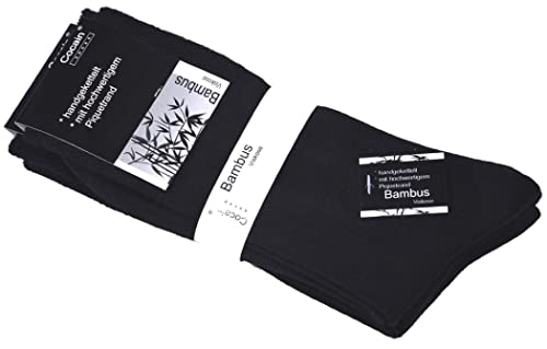 Cocain underwear 48 Paar Herren Damen Bambus Socken MIT Gummi 43/46, Strümpfe mit Gummi Bambus schwarz