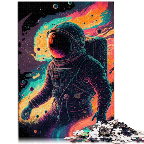 Puzzles, Geschenke, Spielzeug, Psychedelisches Astronauten-Puzzle für Erwachsene, 1000-teiliges Holzpuzzle als Geschenk für die ganze Familie, 1000 Teile (50 x 75 cm)