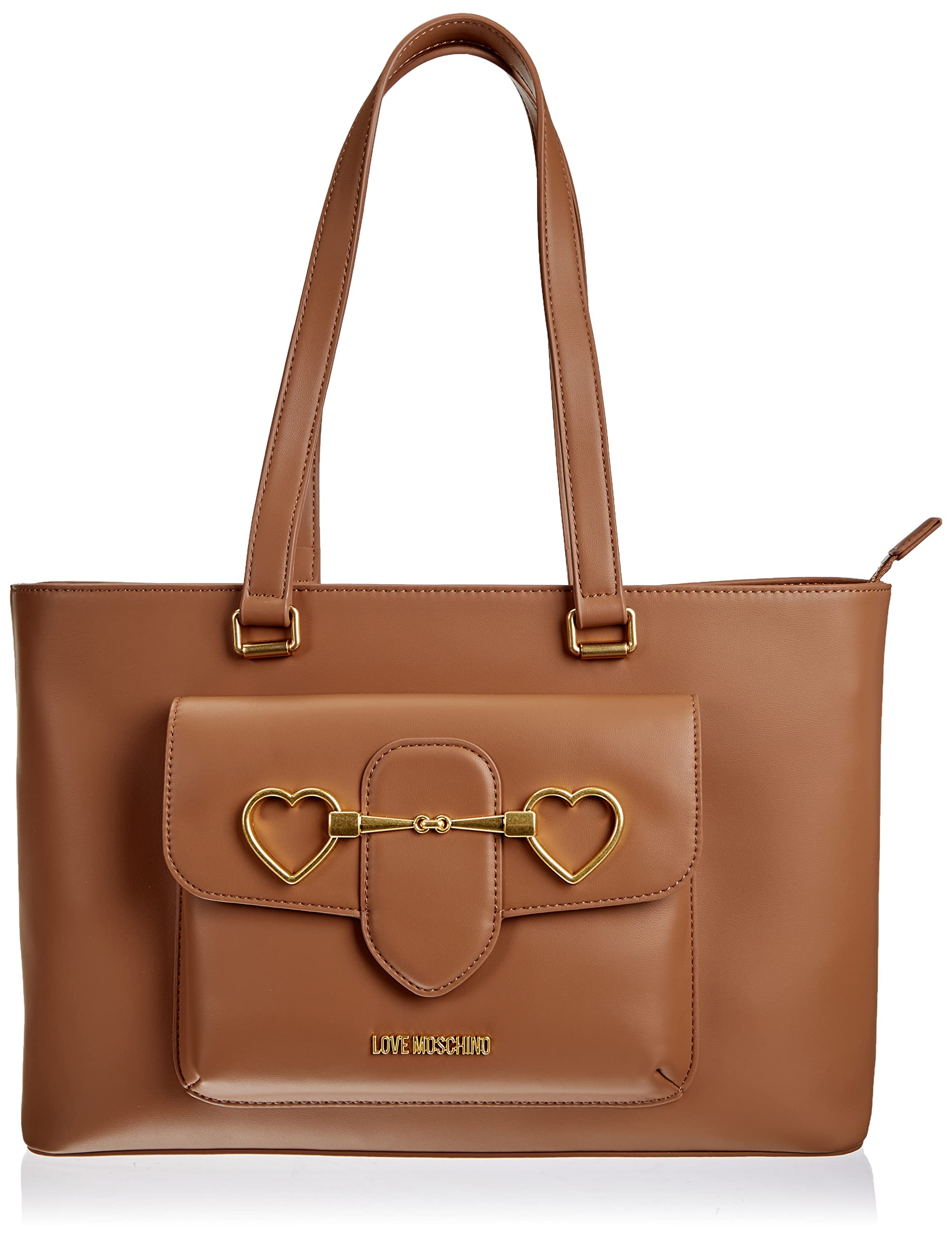 Love Moschino Damen Borsa a Spalla Umhängetasche, Cuoio