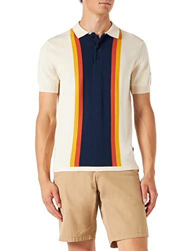 Merc of London Herren Derrick Poloshirt Sweater, vanille, Medium