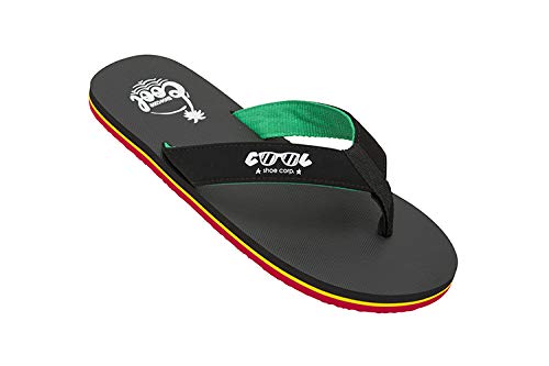 COOL shoe corp. Herren Zink Flipflop, Rasta, 43.5 EU Schmal