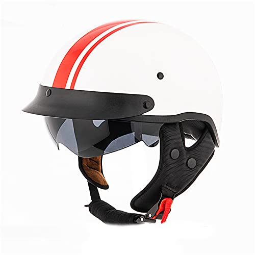 BGMKE Jethelm Halbhelme Motorradhelm Motorrad Jet-Helm Halbschalenhelm Pilot Cruiser Scooter Mopedhelm Mofa-Helm Offener Helm ECE Zertifizierung Rollerhelm Für Herren Damen Erwachsener