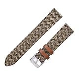 THBGTCNQ Geflochtenes Lederarmband 18 mm 20 mm 22 mm Lederarmband Schnellverschlussarmband Armband for traditionelle Uhren(Khaki,22mm)