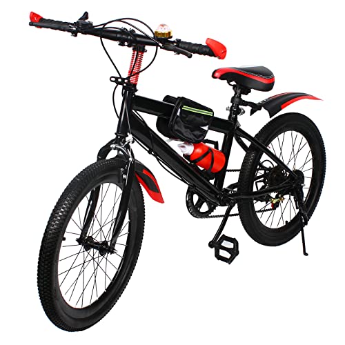 Frederimo Kinder Fahrräder, 20 Zoll Rad Schüler Kinder Fahrrad Rot Mountainbike Kinderfahrrad MTB Bike Fahrrad für Mädchen, Jungen