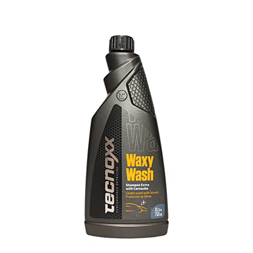 Tecnoxx – Waxy Wash Shampoo superkonzentriert mit Carnaubawachs für Reiningung und Glanz von Fahrzeugen, Motorrädern und Fahrrädern 750 mL Bähelter XL