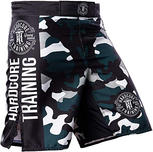 Hardcore Training Fight Shorts Recruit Schwarz Grün Rot Lila Blau Herren Boxen MMA BJJ Grappling Kickboxen No G