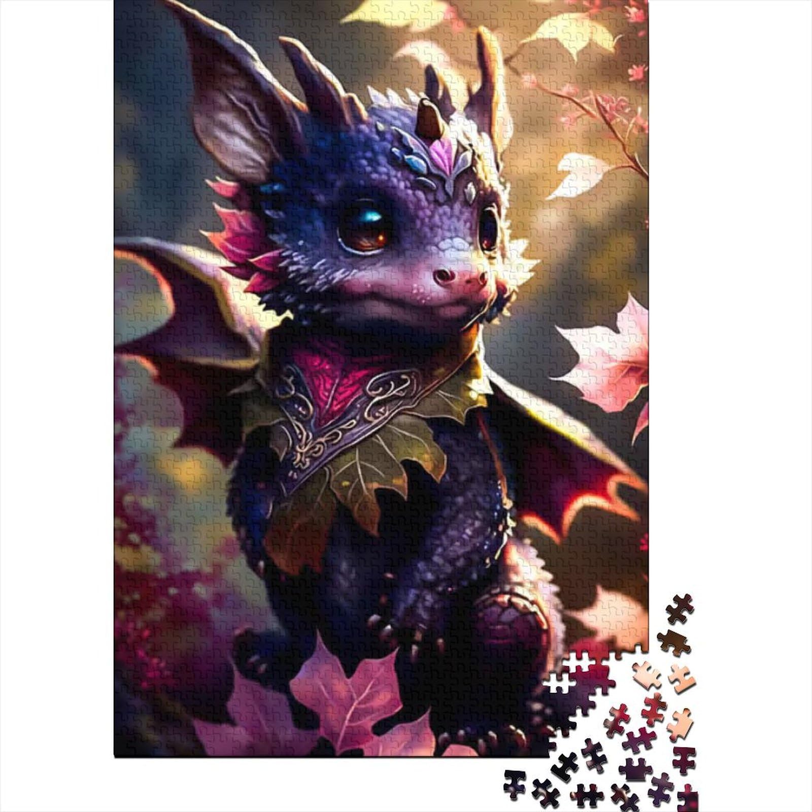 Drachen-Puzzle für Erwachsene und Teenager, 1000-teiliges Puzzle für Erwachsene und Teenager, Entspannungs-Puzzlespiele, Denksport-Puzzle (Größe: 75 x 50 cm)