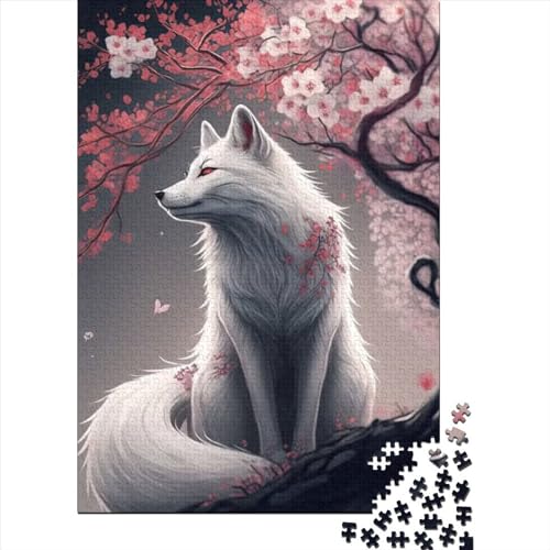 für Erwachsene Puzzle Fuchs Baby Puzzle 500 Teile für Erwachsene Geeignet für Erwachsene und Jugendliche ab 12 Jahren Holzbrettpuzzle Lustige Puzzlespiele Größe: 52x38cm