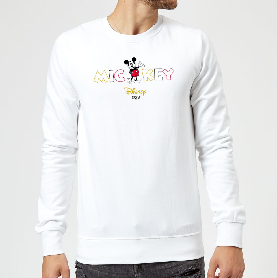 Disney Mickey Mouse Disney Wording Sweatshirt - Weiß - L