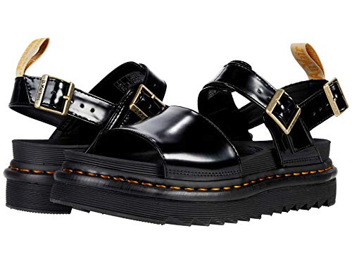 Dr. Martens Vegan Voss Sandals, Schwarz Oxford, 36 EU