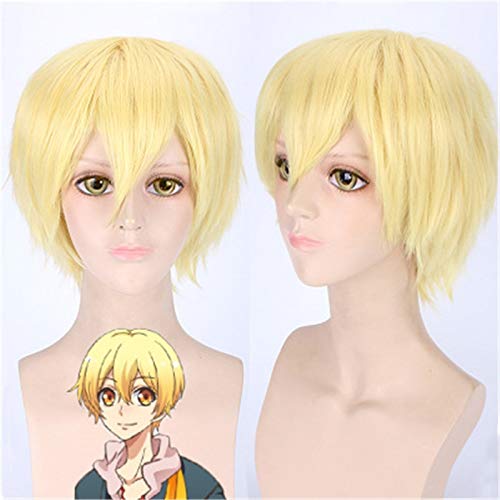 LINLINCD Cosplay wig Tsukiuta. Die Animation Männer Cosplay Perücken Kakeru Shiwasu Kurzes Kunsthaar Perucas Halloween Party Rollenspiel Perücke Pl-668