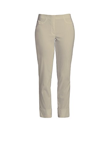 Robell Trousers Bella 7/8 abgeschnitten Hose, weiß - Beige, 10 (36)