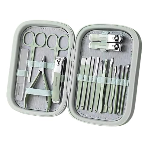 Maniküre Set Nagelknipser-Set, Herren-Nagelknipser, Heim-Nagel-Set, Original-Renovierungs-Fuß-Set, scharfe Schere Profi Nagelknipser Set(Green)