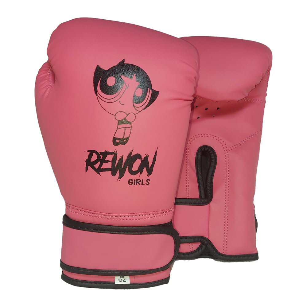 REWON Kinder Boxhandschuhe 6 oz, Jungen und Mädchen Boxhandschuhe 5-8 Jahre, junior Boxhandschuhe für Sparring Kickboxen MMA Kampfsport Training