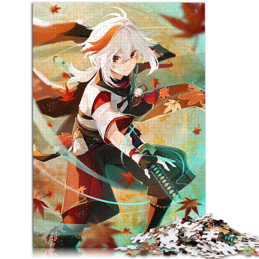 Puzzlespiele Genshin Impact Kaedehara Kazuha Puzzles für Erwachsene 1000-teiliges Holzpuzzle Schwierige, schwere Puzzles 1000 Stück (50 x 75 cm)