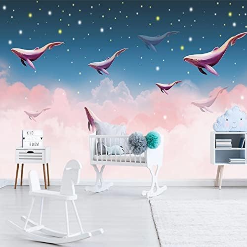 XLMING Sternenhimmel Cartoon-Wal Kinderzimmer 3D Tapete Home Dekoration Wohnzimmer Sofa Schlafzimmer Tv Hintergrund Wand-250cm×170cm