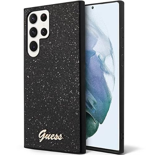 Hülle Guess GUHCS23LHGGSHK Samsung S23 Ultra S918 schwarz Glitter Script