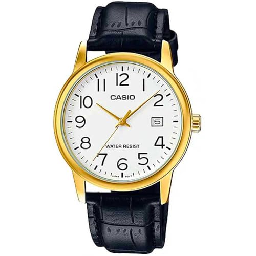 Casio Men's MTPV002GL-7B2 Gold Leather Japanese Quartz Fashion Watch