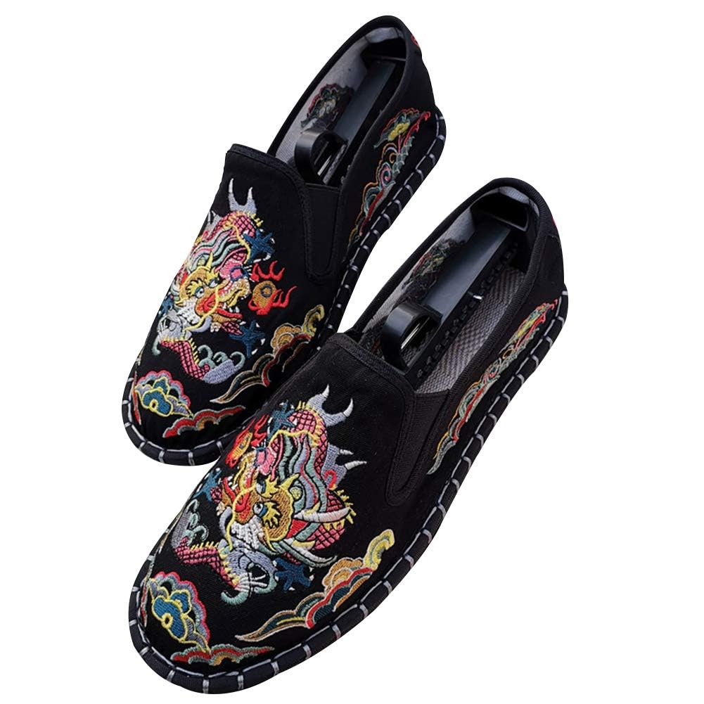 YYF Alte Peking bestickte Schuhe Unisex Kung Fu Tai Chi Schuhe Gummisohle Martial Art Sportschuhe Traditionelle Chinesische Schuhe Damen Herren Kampfsport Schuhe Hanfu Schuhe Männer Martial Arts Shoes