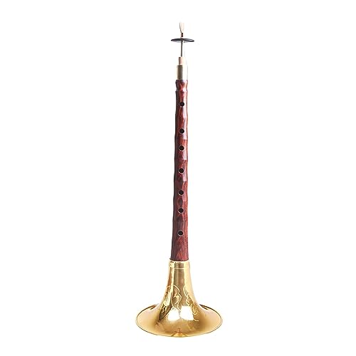 Suona-Instrument Hochwertiges Suona-Horn, Altes Rotes Sandelholz, Kupfer, Suona, Chinesisches Traditionelles Holzblasinstrument, Rotes Mahagoni-Suona (Color : Little E tone)