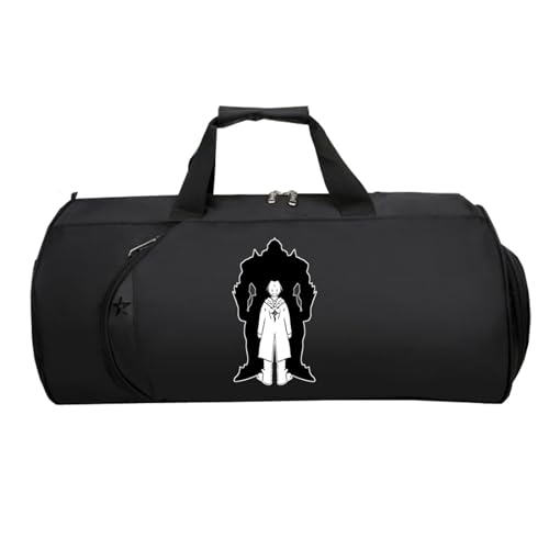 Fullmet-al Alchemi-st Kleine Reisetasche Damen, Reisetasche Tasche für Flugzeug Unter Sitzplatz, Reisetasche Weekendertasche füR Damen Herren Flugzeug(Black 6)