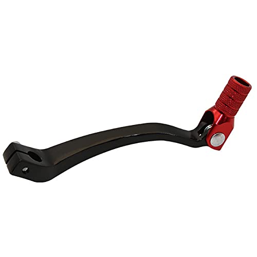 Skdvy Dirt Bike Klappbarer Schalthebel, Motorrad CNC Aluminium-Faltgetriebe-Schalthebel-Schalthebel-Fassung für NC250 KAYO T6 K6 BSE J5 M2 M4 TT-250R SHR KEWS K16 X7 Dirt Bike(Black Red)