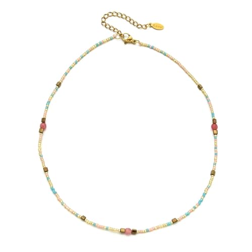 Belachick Retro Halskette Ketten Schmuck Herren Frauen Anhänger Necklace Halskette Frauen String Kragen Charme Shell Stern Bunte Handgemachte Femme Boho Zubehör Qq007-16