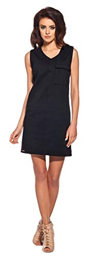 Lemoniade Damen Sommerkleid in angesagtem Design Made in EU, Modell 4 Schwarz, M (38)