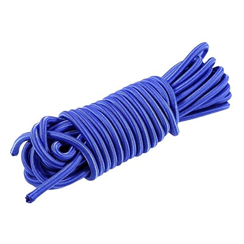 BFVAKBKYT Kajak Paddel Leine, 5 Meter 4mm / 5mm Kajak Boot Elastische Bungee-Seil Seil Leine Paddel Leine Elastische Sicherheit Bungee-Seil Stange for Kajak Boot Caravans Kajak Paddel(Blue,4mm)