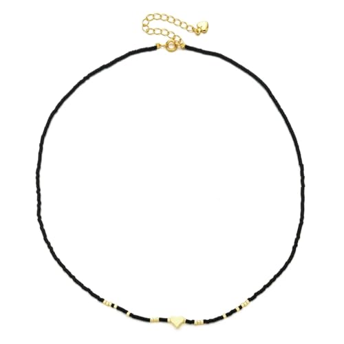 Belachick Retro Halskette Ketten Schmuck Herren Frauen Anhänger Necklace Dünne Minimalistische Kette Herz Halskette Für Frauen Rocailles Boho Streetwear Qq375