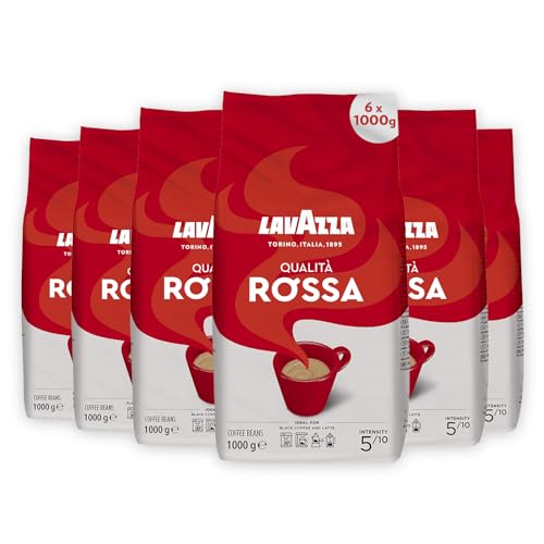 Lavazza Kaffee Qualita Rossa, ganze Bohnen, Bohnenkaffee, 6 x 1000g