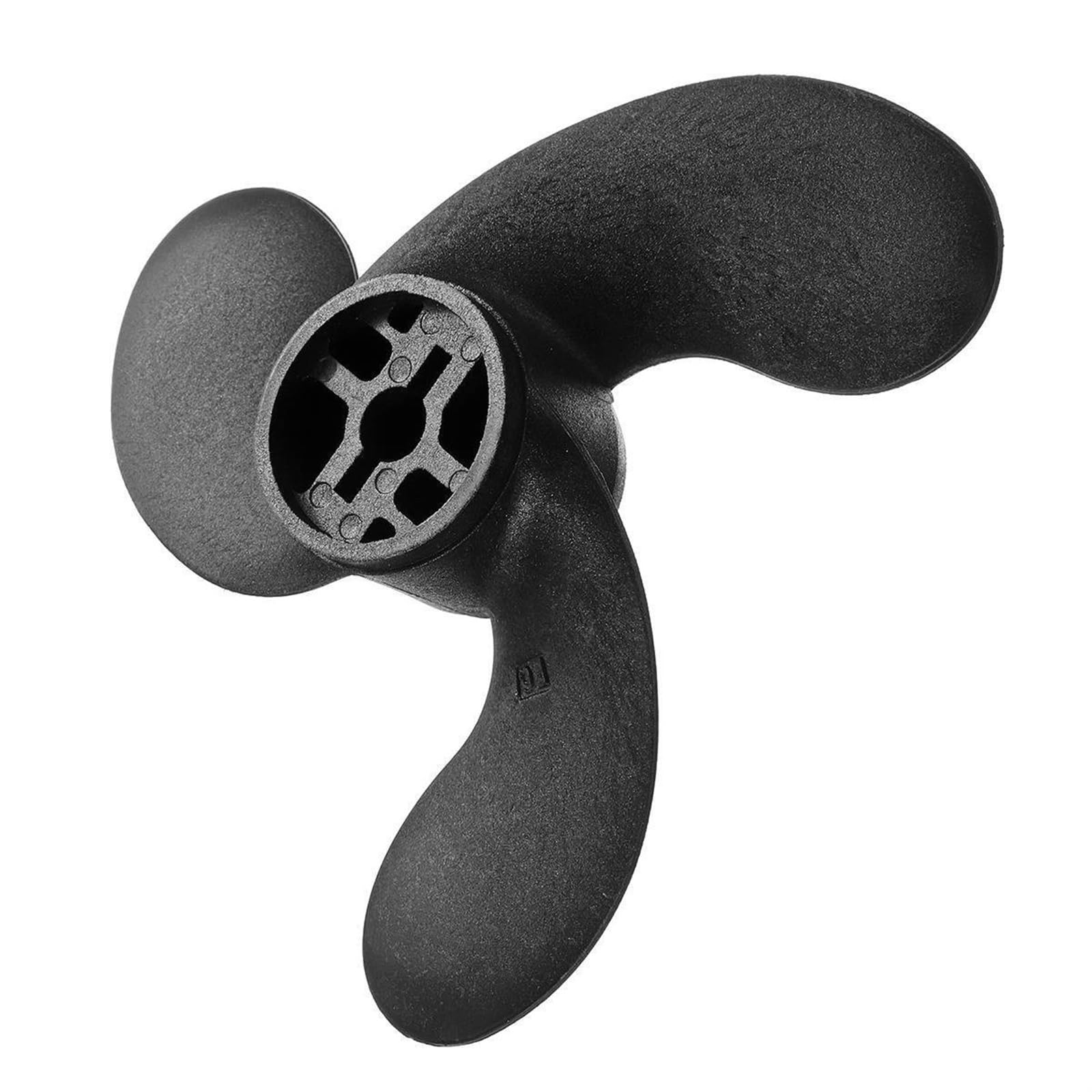 Jodriva 309-64107-0 Marine Propeller 7,4 x 5,7, for Nissan, for Tohatsu, for Evinrude, for Johnson 2,5-3,5 PS, schwarzes 3-Blatt-Verbundkunststoffmaterial Bootspropeller