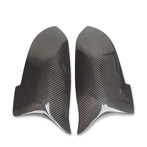 Rückspiegelkappe Ersatz-Rückspiegel-Abdeckungen, For BMW 5 6 7 Series F10 F18 F11 F06 F07 F12 F13 F01 2014 2015 2016 2 Stück Spiegelabdeckungen links rechts Seiten Rearviewspiegelabdeckung(Carbon Grai