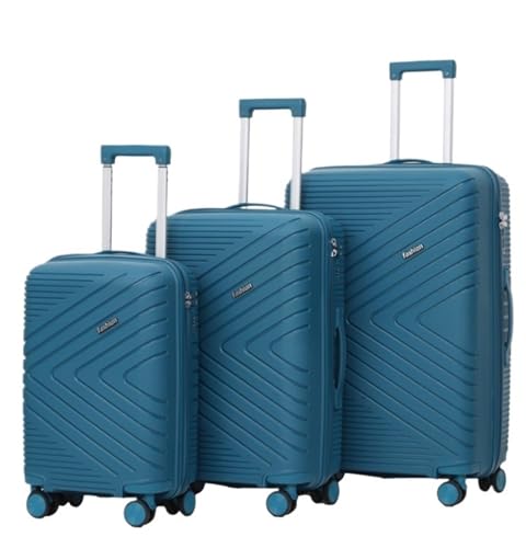 Habrur Rollkoffer Koffer Trolley Gepäcksets 3-teiliger Koffer Mit Doppelten Spinnerrädern Und TSA-Schloss, 360° Geräuschlose Spinnerräder Koffer Gepäck Reisekoffer (Color : F, Size : 20+24+28 in)