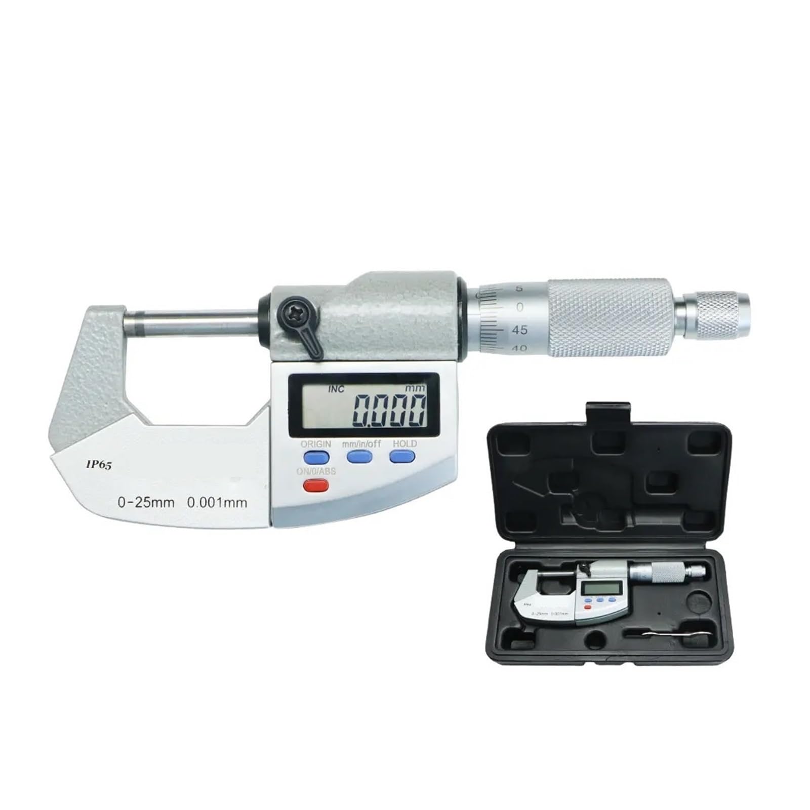 Mikrometer, 0–25 mm Mikrometer, digitales Außenmikrometer, elektronische Mikrometerlehre, 0,001 mm, digitale Messwerkzeuge,Digitaler Mikrometer(0-25mm)