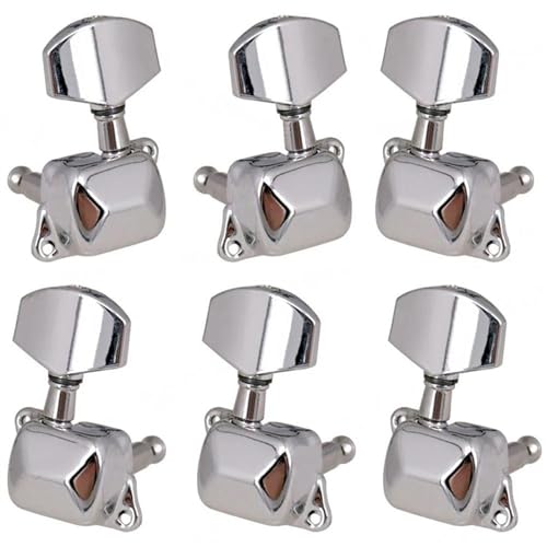 Strings Tuning Pegs Mechaniken Für Gitarre 6er-Pack Metallsaiten-Stimmstifte, halbgeschlossene Stimmwirbel für elektrische Akustikgitarre (Color : 4)