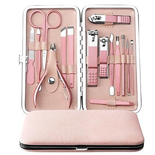 Fingernagelknipser-Set 18/15/13/10Pcs Stahl Nagel Clipper Cutter Datei Ohr Pick Maniküre Pediküre Werkzeuge Polieren Anti-skid Technologie Gehobenen Werkzeuge Nagelpflegesets (Color : 15pcs)