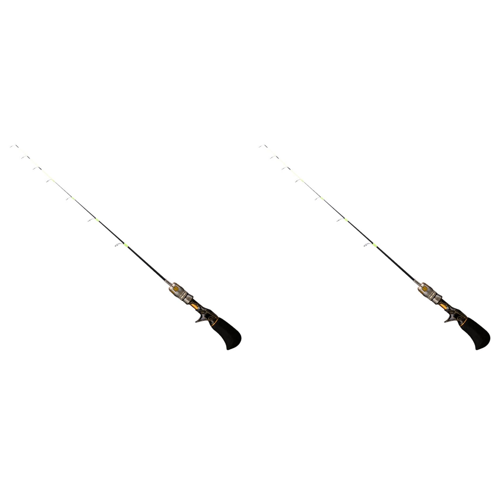 SICOSALT 2X Titanlegierung Carbon Ultrakurze Eisangelrute 70Cm Insert Solid Soft Tail Rod (Bend Handle)