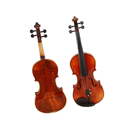 Standard Violine Gemusterte Glänzende Violine Antike Farbe 4/4 Handgefertigte Massivholzvioline Professionelle Leistung(1/16)